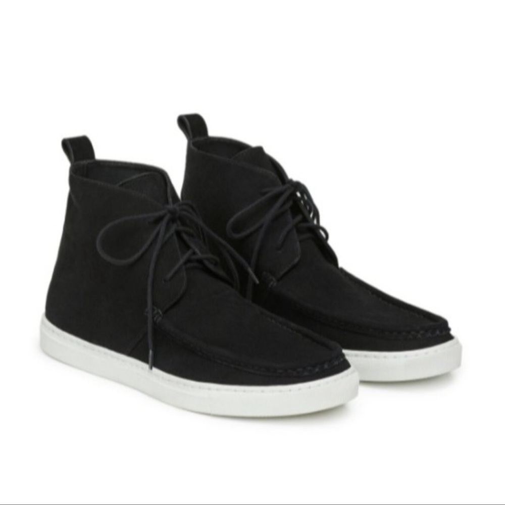 Lafayette 148 Womens Audra High Top Black Nappa
Leather Sneakers Size 7